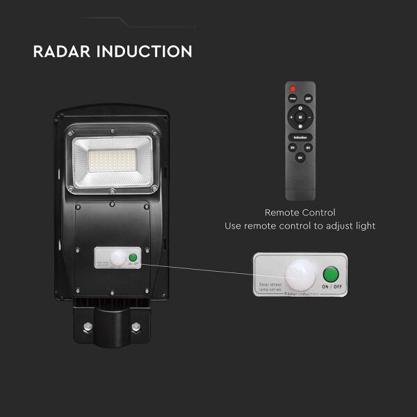 Lampada solare LED dimmerabile 6W 3,2V 6000K IP65 5000mAh + telecomando