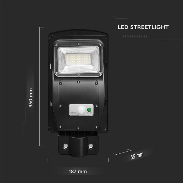 Lampada solare LED dimmerabile 6W 3,2V 6000K IP65 5000mAh + telecomando