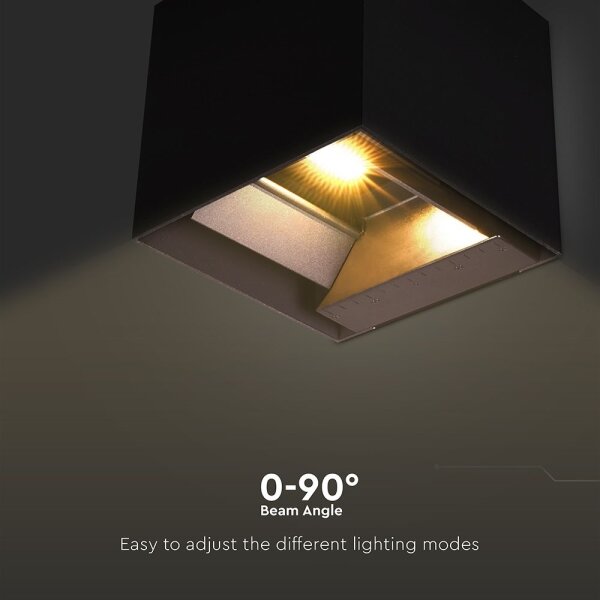 Lampada solare da parete LED con sensore 9W 3,7V 3000-5000K IP65 nera