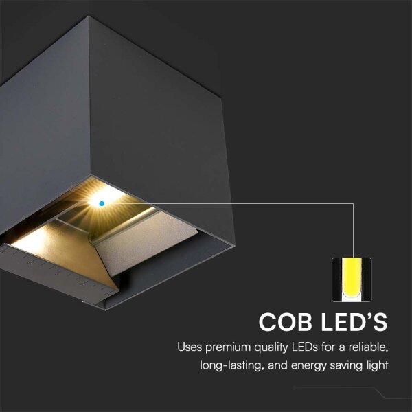 Lampada solare da parete LED con sensore 9W 3,7V 3000-5000K IP65 nera