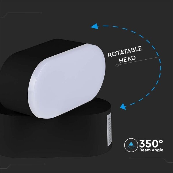 LED da esterno flessibile Applique LED/5W/230V 4000K IP65 nero
