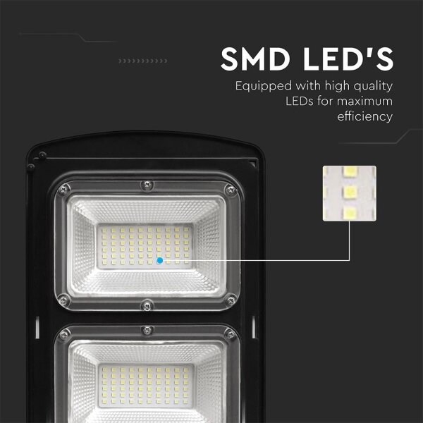 Lampada solare stradale LED dimmerabile 12W 3,2V 6000K IP65 10000mAh + DO