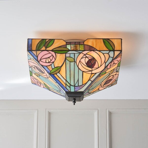 Endon 70698 - Lampada da soffitto Tiffany WILLOW 2xE27/60W/230V