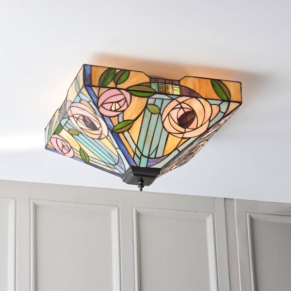 Endon 70698 - Lampada da soffitto Tiffany WILLOW 2xE27/60W/230V