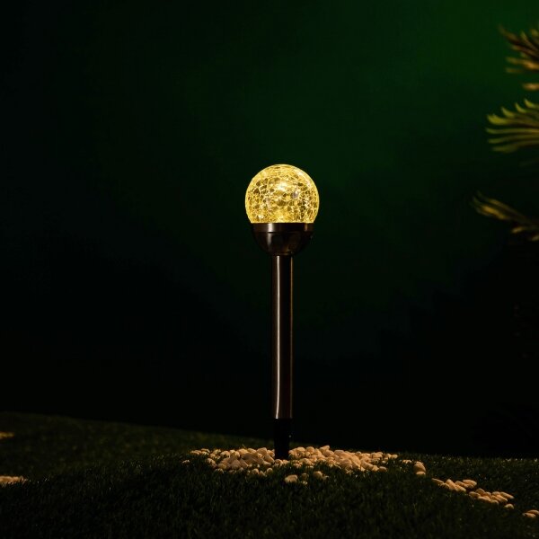Aigostar - Lampada solare a LED LED/0,006W/1,2V 37,8cm Cromo 2700K IP44