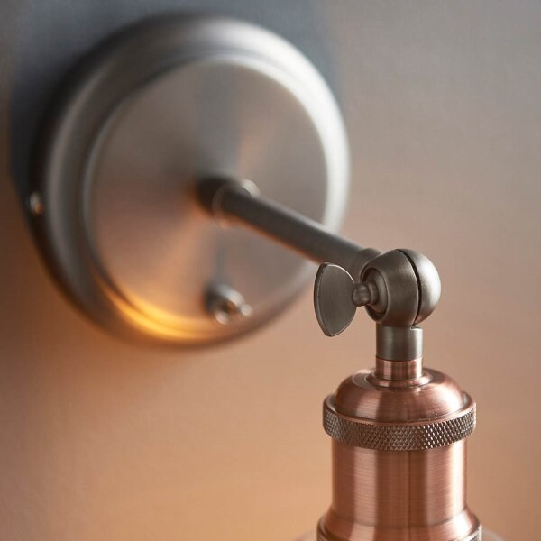 Endon 92874 -Faretto da parete HAL 1xE27/10W/230V bronzo/rame/limpido