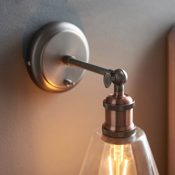 Endon 92874 -Faretto da parete HAL 1xE27/10W/230V bronzo/rame/limpido
