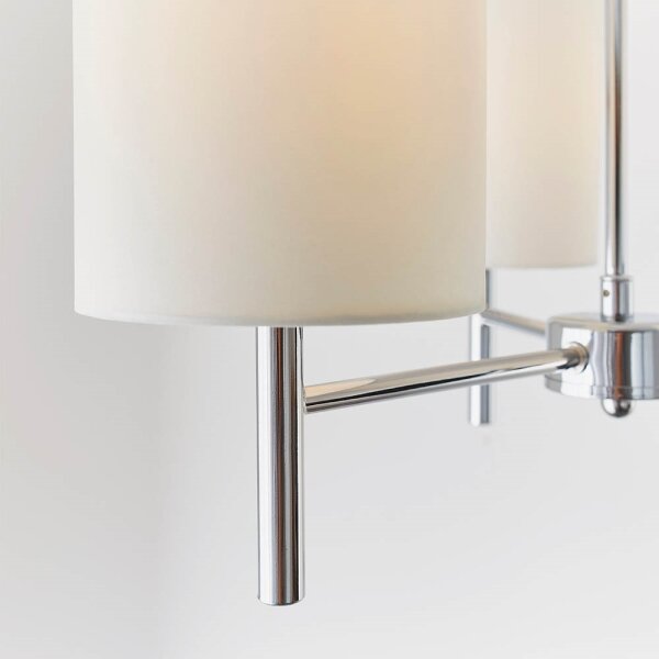 Endon 56642 - Lampadario a sospensione con supporto rigido BRIO 3xE14/40W/230V cromo lucido/bianco