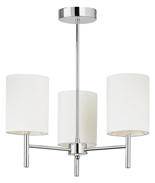 Endon 56642 - Lampadario a sospensione con supporto rigido BRIO 3xE14/40W/230V cromo lucido/bianco