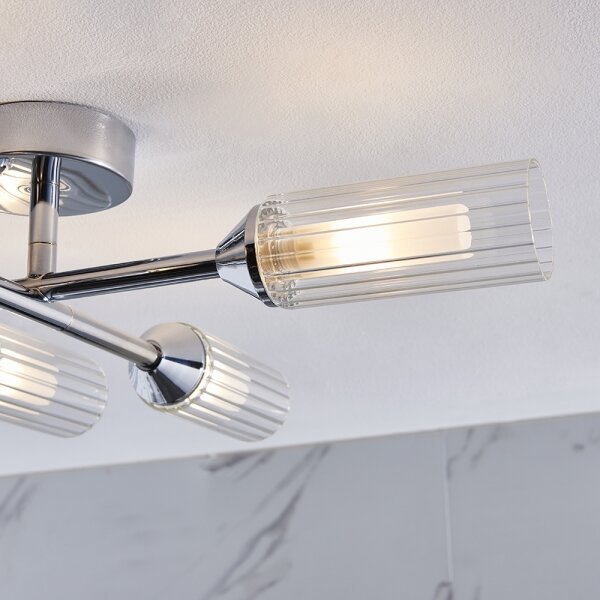Endon 95045 - Lampadario a plafone per bagni NATORI 6xG9/3W/230V IP44 cromo lucido