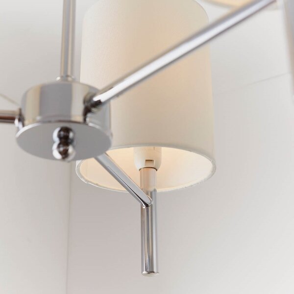 Endon 56642 - Lampadario a sospensione con supporto rigido BRIO 3xE14/40W/230V cromo lucido/bianco