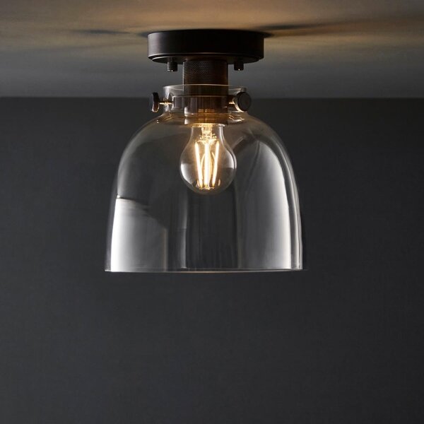 Endon 99106 - Plafoniera URBAN 1xE27/10W/230V nero/limpido