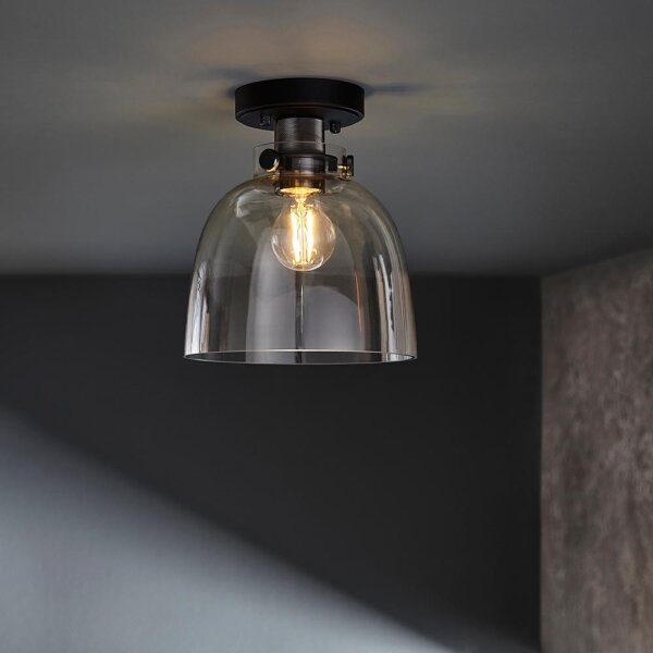 Endon 99106 - Plafoniera URBAN 1xE27/10W/230V nero/limpido