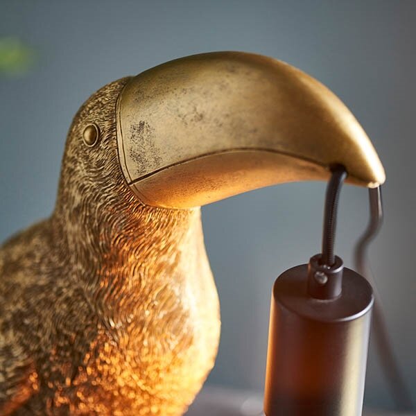 Endon 95077 - Lampada da tavolo TOCO TOUCAN 1xE27/10W/230V oro