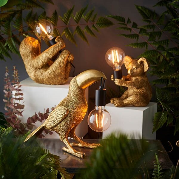 Endon 95077 - Lampada da tavolo TOCO TOUCAN 1xE27/10W/230V oro