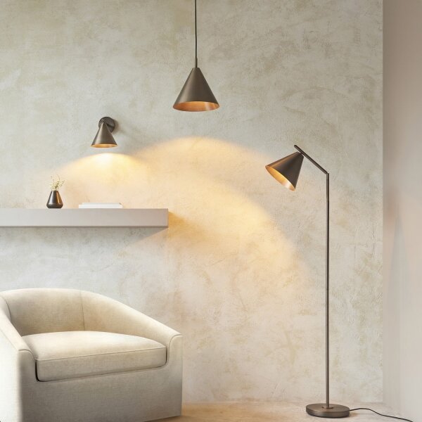 Endon 102895 - Lampada con piedistallo CAPE 1xE27/10W/230V bronzo