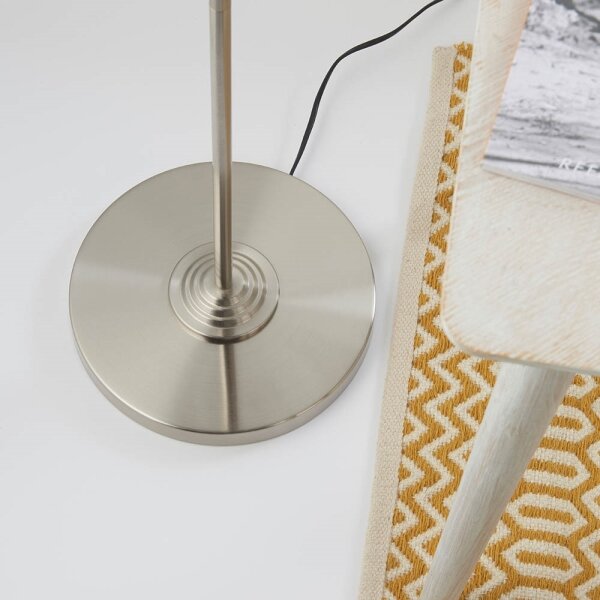 Endon 94359 - Lampada con piedistallo HIGHCLERE 3xE14/40W/230V beige/cromo lucido