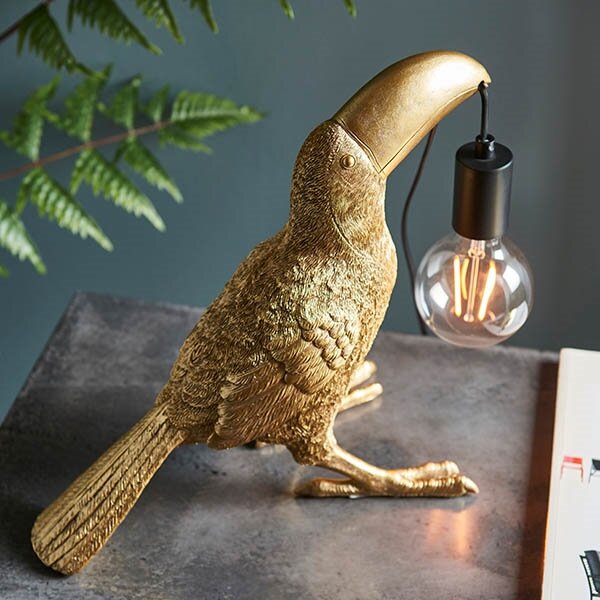 Endon 95077 - Lampada da tavolo TOCO TOUCAN 1xE27/10W/230V oro