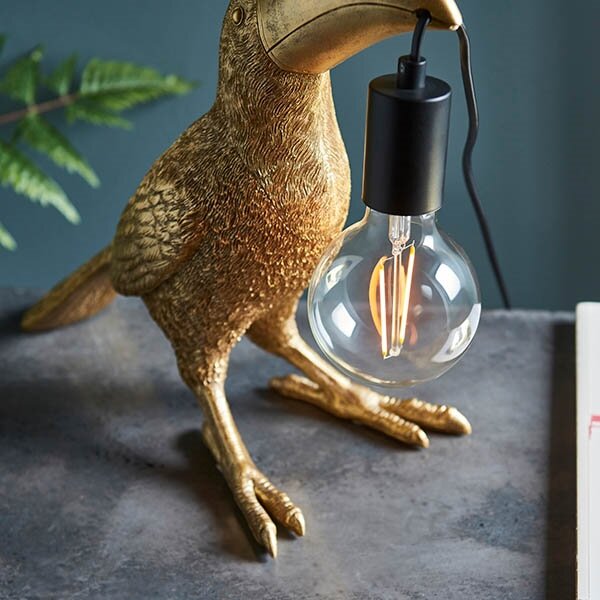 Endon 95077 - Lampada da tavolo TOCO TOUCAN 1xE27/10W/230V oro