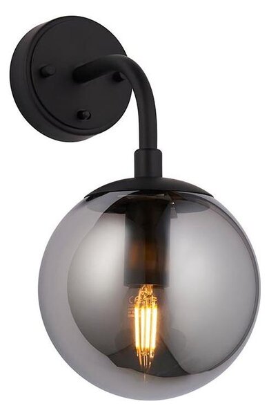 Endon 106664 - Applique ONTARIO 1xE14/7W/230V nero/fumé