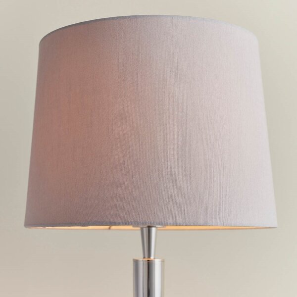 Endon 72175 - Lampada da tavolo SYON 1xE14/40W/230V cromo lucido/beige USB