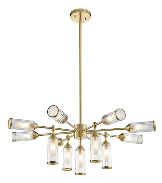 Endon 106256 - Lampadario a sospensione con supporto rigido TOUR 13xG9/3W/230V ottone