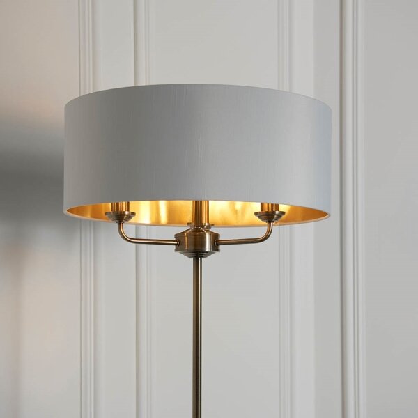 Endon 98935 - Lampada con piedistallo HIGHCLERE 3xE14/40W/230V bianco/ottone