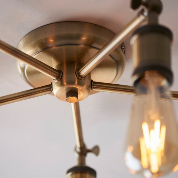 Endon 97244 - Lampada a 5 faretti HAL 5xE27/40W/230V in ottone