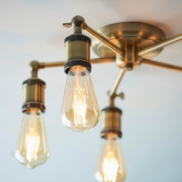 Endon 97244 - Lampada a 5 faretti HAL 5xE27/40W/230V in ottone