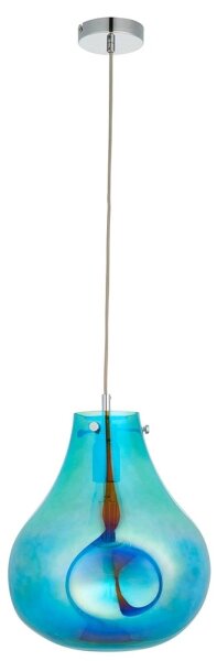 Endon 99791 - Lampadario a sospensione con filo EUROPA 1xE27/10W/230V blu