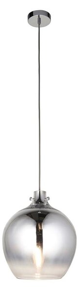 Endon 96442 - Lampadario a sospensione con filo PANTHER 1xE27/10W/230V cromo lucido/fumé