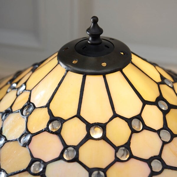 Endon 64301 - Lampada da tavolo Tiffany PEARL 1xE27/60W/230V, diametro 37 cm