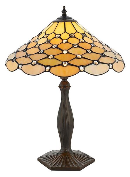 Endon 64301 - Lampada da tavolo Tiffany PEARL 1xE27/60W/230V, diametro 37 cm