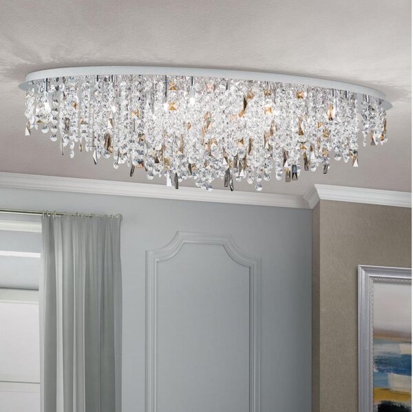 Orion - Plafoniera di cristallo CRYSTALRIVER 21xG9/40W/230V cromo lucido