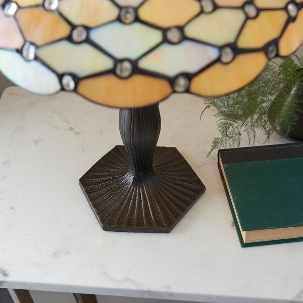 Endon 64301 - Lampada da tavolo Tiffany PEARL 1xE27/60W/230V, diametro 37 cm