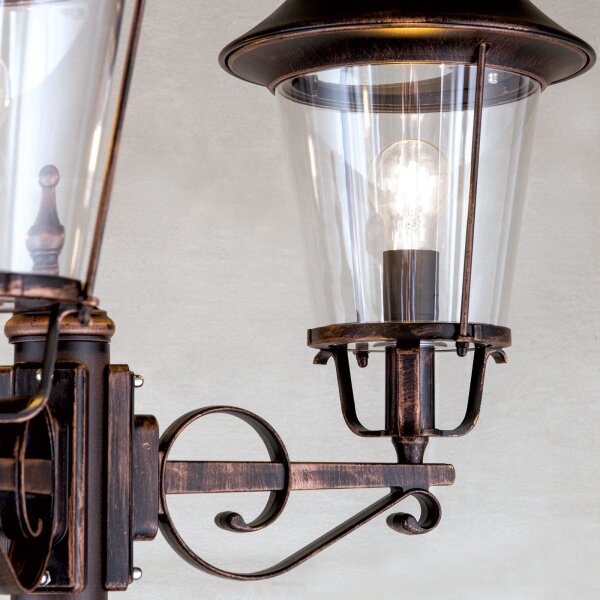 Orion - Lampada da esterno KENZO 3xE27/100W/230V IP44 bronzo/patina