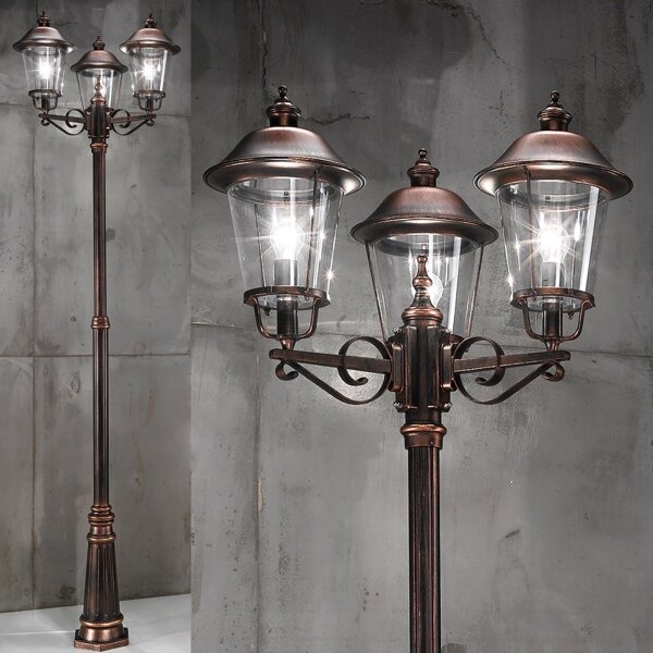 Orion - Lampada da esterno KENZO 3xE27/100W/230V IP44 bronzo/patina