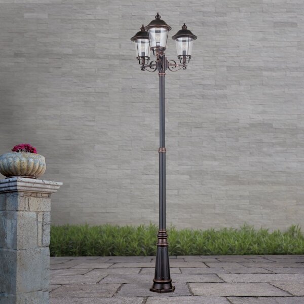 Orion - Lampada da esterno KENZO 3xE27/100W/230V IP44 bronzo/patina