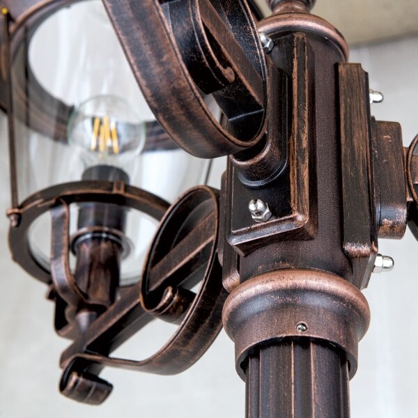 Orion - Lampada da esterno KENZO 3xE27/100W/230V IP44 bronzo/patina