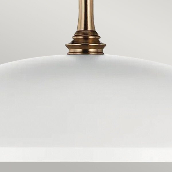 Kichler KL-DELAROSA-P-WH - Lampadario a sospensione con catena DELAROSA 1xE27/60W/230V bianco/ottone