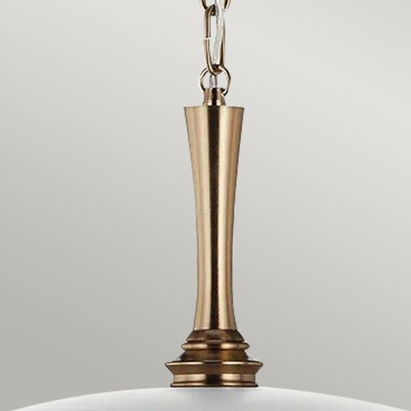 Kichler KL-DELAROSA-P-WH - Lampadario a sospensione con catena DELAROSA 1xE27/60W/230V bianco/ottone