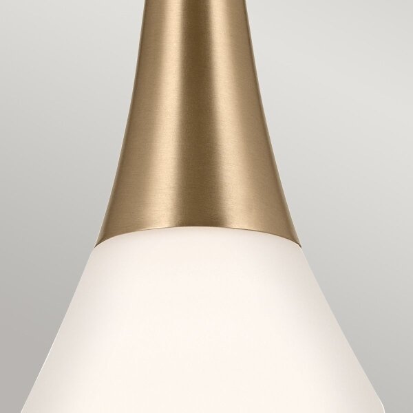 Kichler KL-DEELA-P-CPZ - Lampadario a sospensione con supporto rigido DEELA 1xE27/60W/230V diametro 17,8 cm ottone