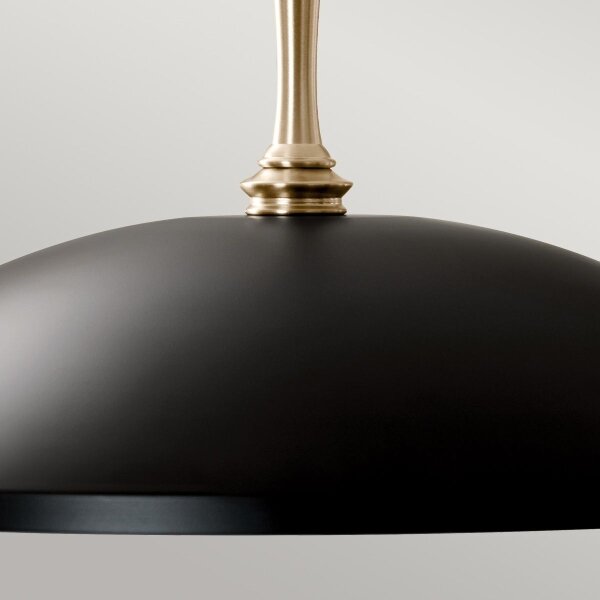 Kichler KL-DELAROSA-P-BK - Lampadario a sospensione con catena DELAROSA 1xE27/60W/230V nero/ottone