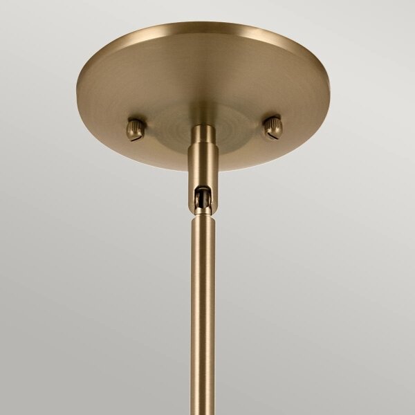 Kichler KL-DEELA-P-CPZ - Lampadario a sospensione con supporto rigido DEELA 1xE27/60W/230V diametro 17,8 cm ottone