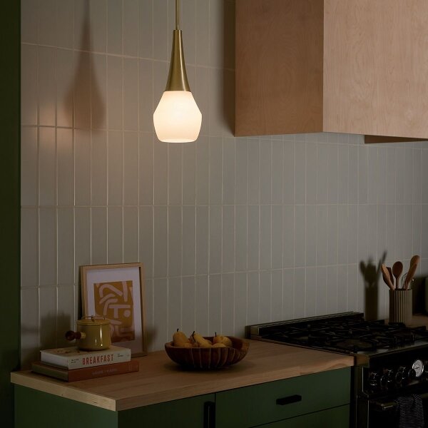 Kichler KL-DEELA-P-CPZ - Lampadario a sospensione con supporto rigido DEELA 1xE27/60W/230V diametro 17,8 cm ottone