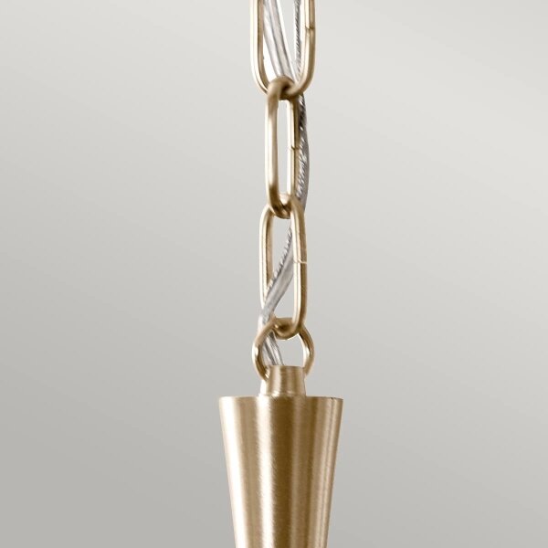 Kichler KL-DELAROSA-P-BK - Lampadario a sospensione con catena DELAROSA 1xE27/60W/230V nero/ottone