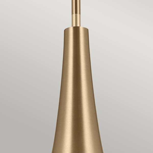 Kichler KL-DEELA-P-CPZ - Lampadario a sospensione con supporto rigido DEELA 1xE27/60W/230V diametro 17,8 cm ottone