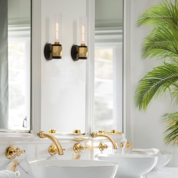 Hinkley HK-ELLISON1-BK-HB -Lampada da bagno ELLISON 1xE27/40W/230V IP44 oro