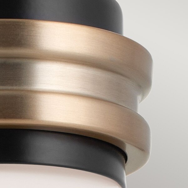 Kichler KL-FARUM1-BK - LED Lampada da bagno FARUM 1xG9/3W/230V nero/ottone
