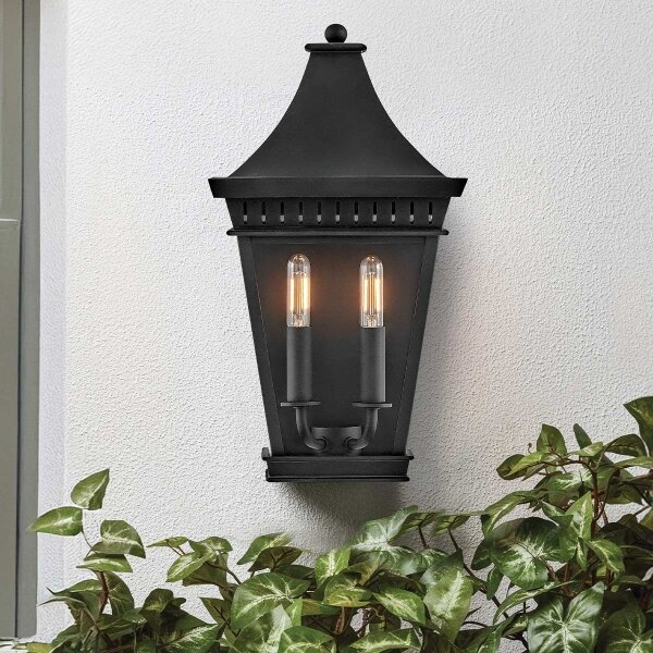 Hinkley HK-CHAPEL-HILL7-MB - Lampada da esterno CHAPEL HILL 2xE14/40W/230V IP44